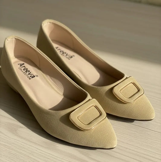 Beige Elegance Suede Pumps