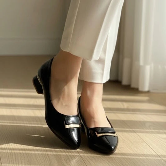 Black Patent Pumps