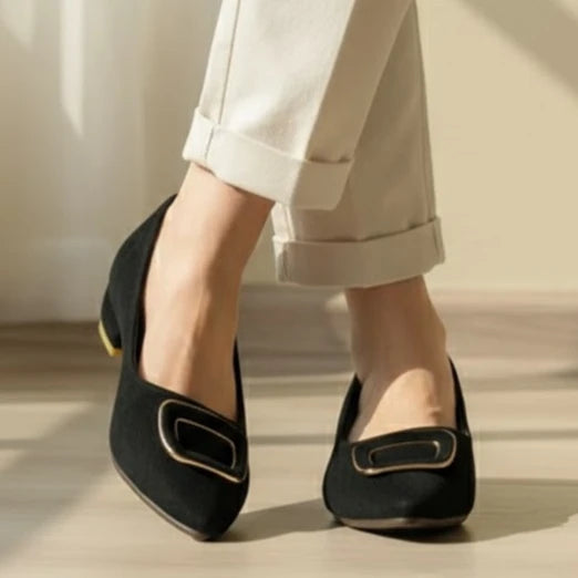Black Elegance Suede Pumps
